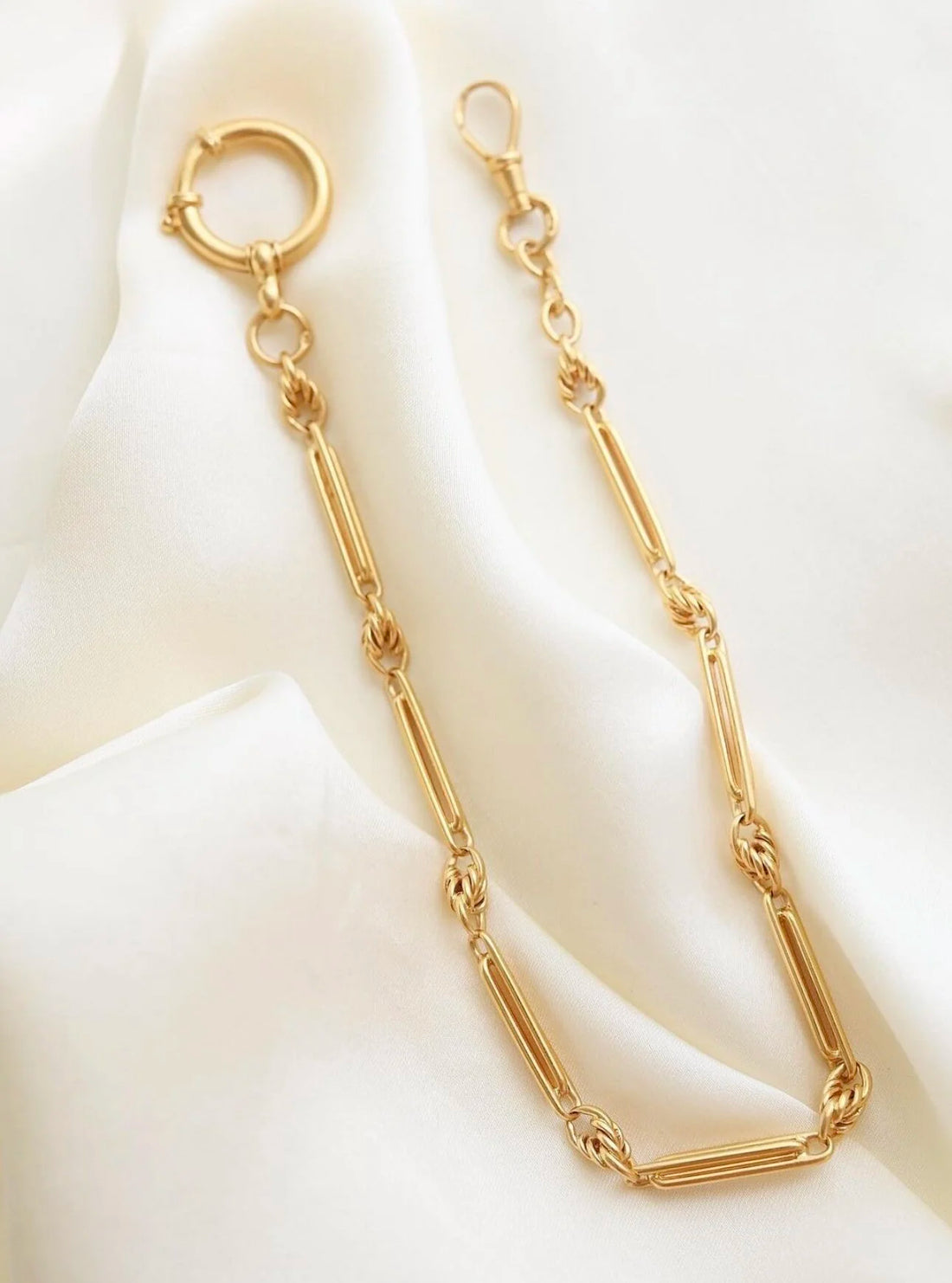 Extraordinary Heavy Antique Watch Chain 18K Gold 1900s
