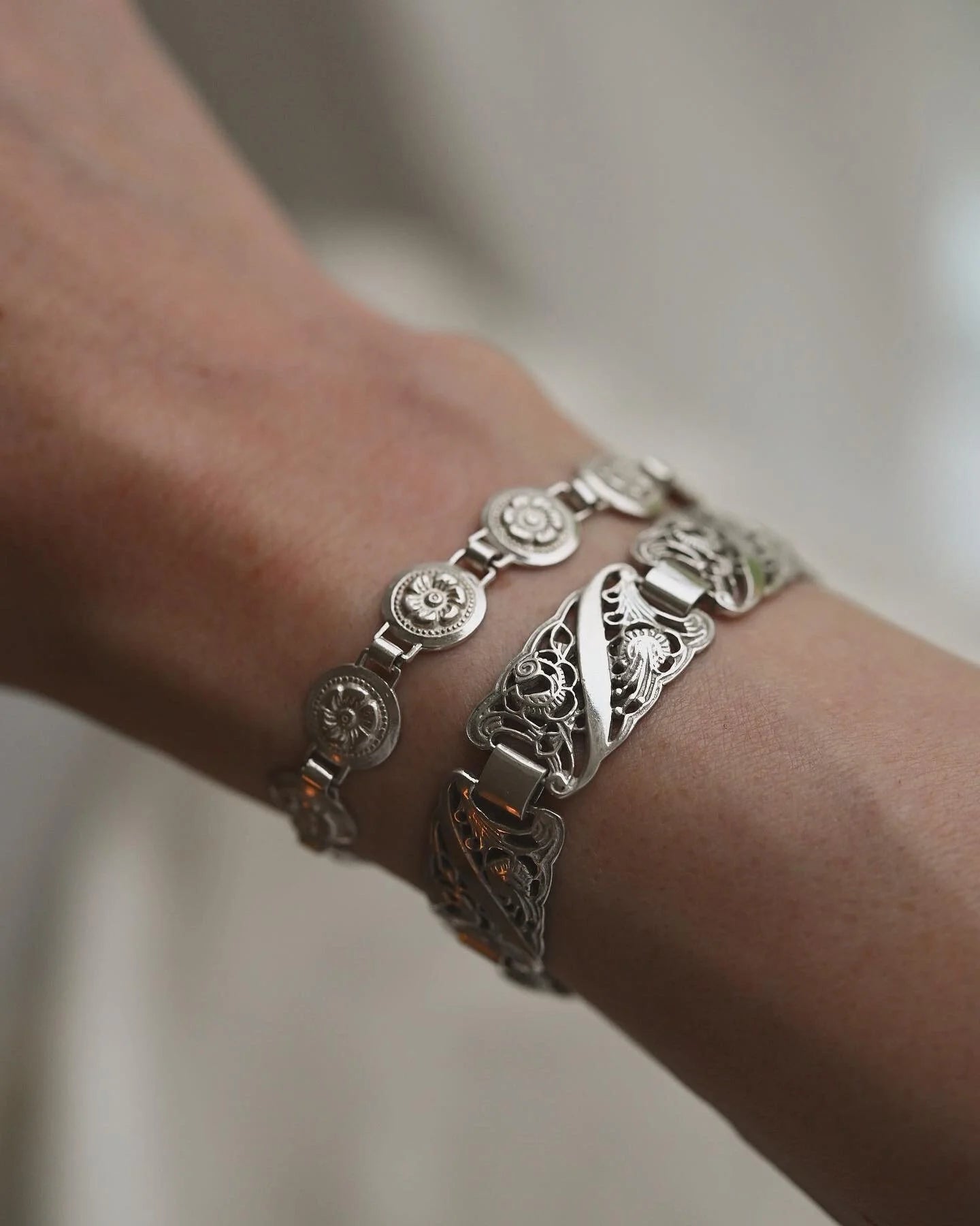 Three Scandinavian Sterling Bracelets Selling Separately