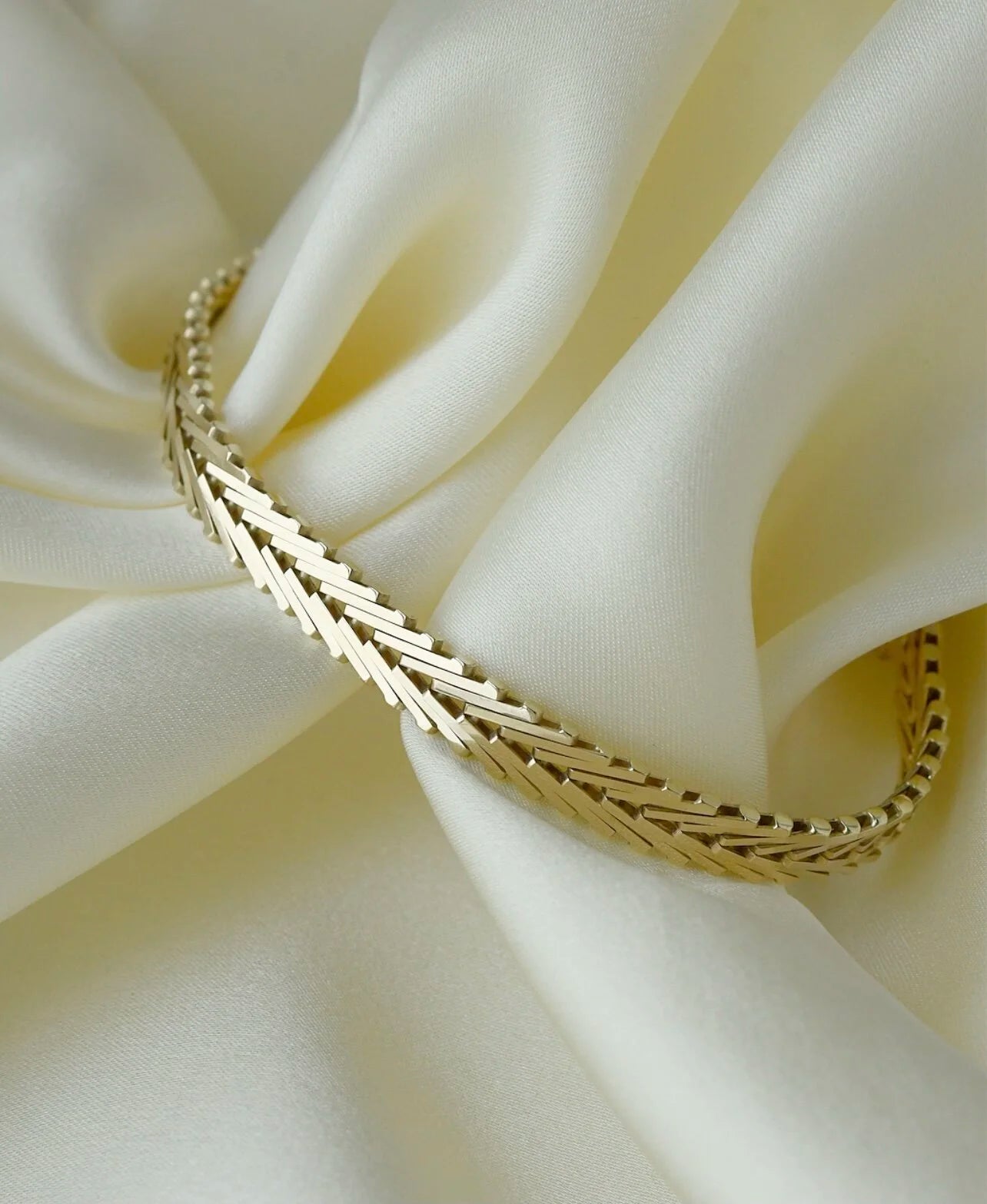 Gorgeous Carl Peter Christensen Geneva Link Bracelet 14K Solid Gold 1960s