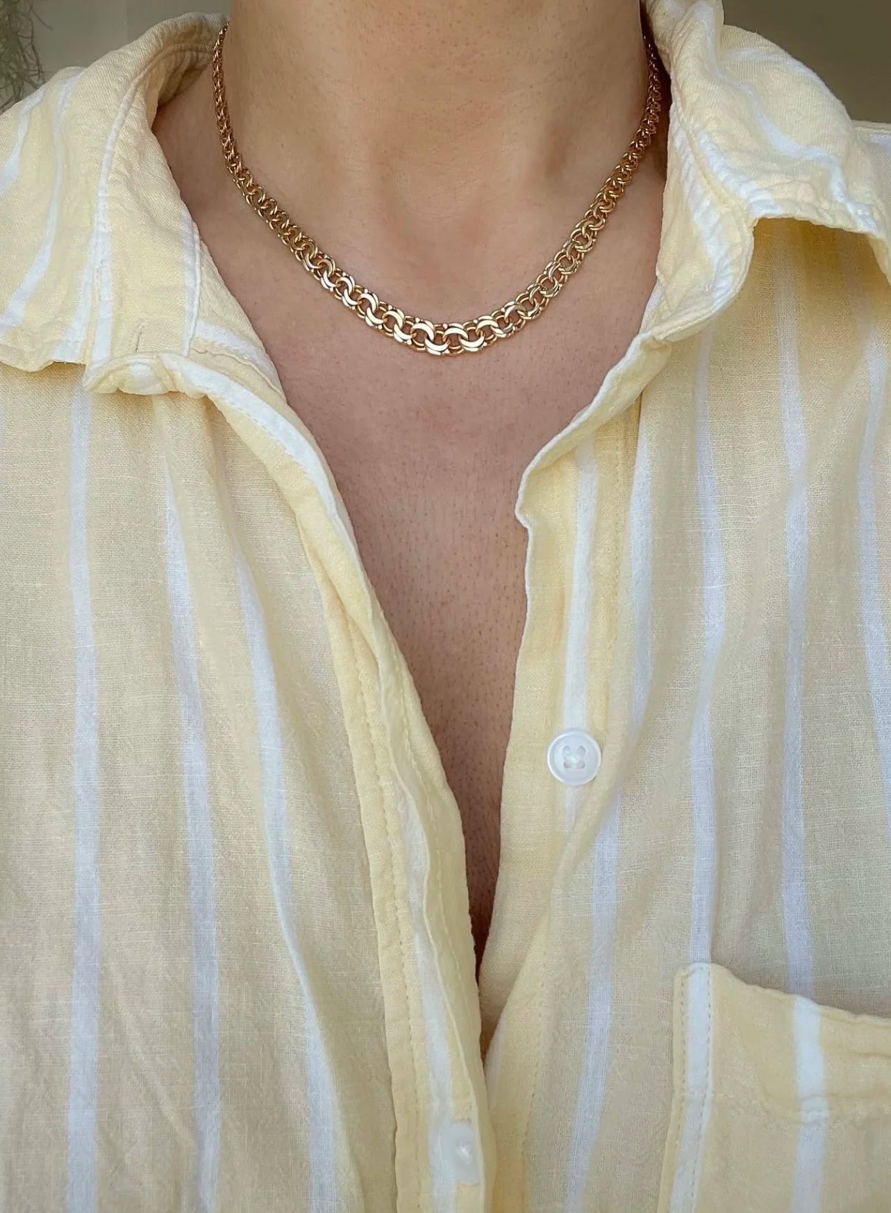 Gorgeous Rare Thick 21 Grams Bismarck Necklace Sweden 1989 18K Gold
