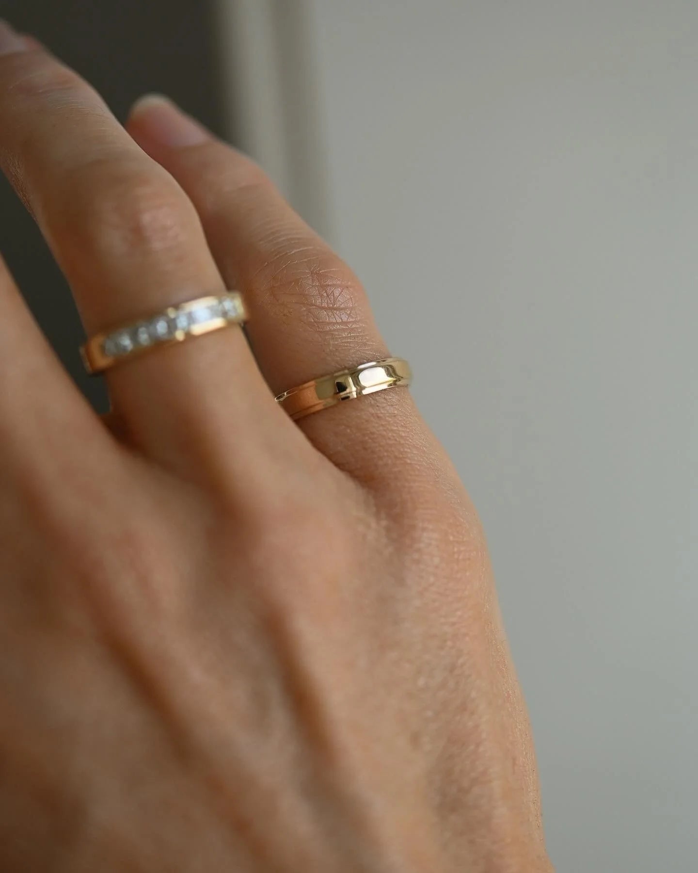 Stunning High Polished Band 18K Gold Swedish Vintage 1962