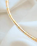 The Most Stunning Special Mid Century Necklace 18K Tri Color Gold