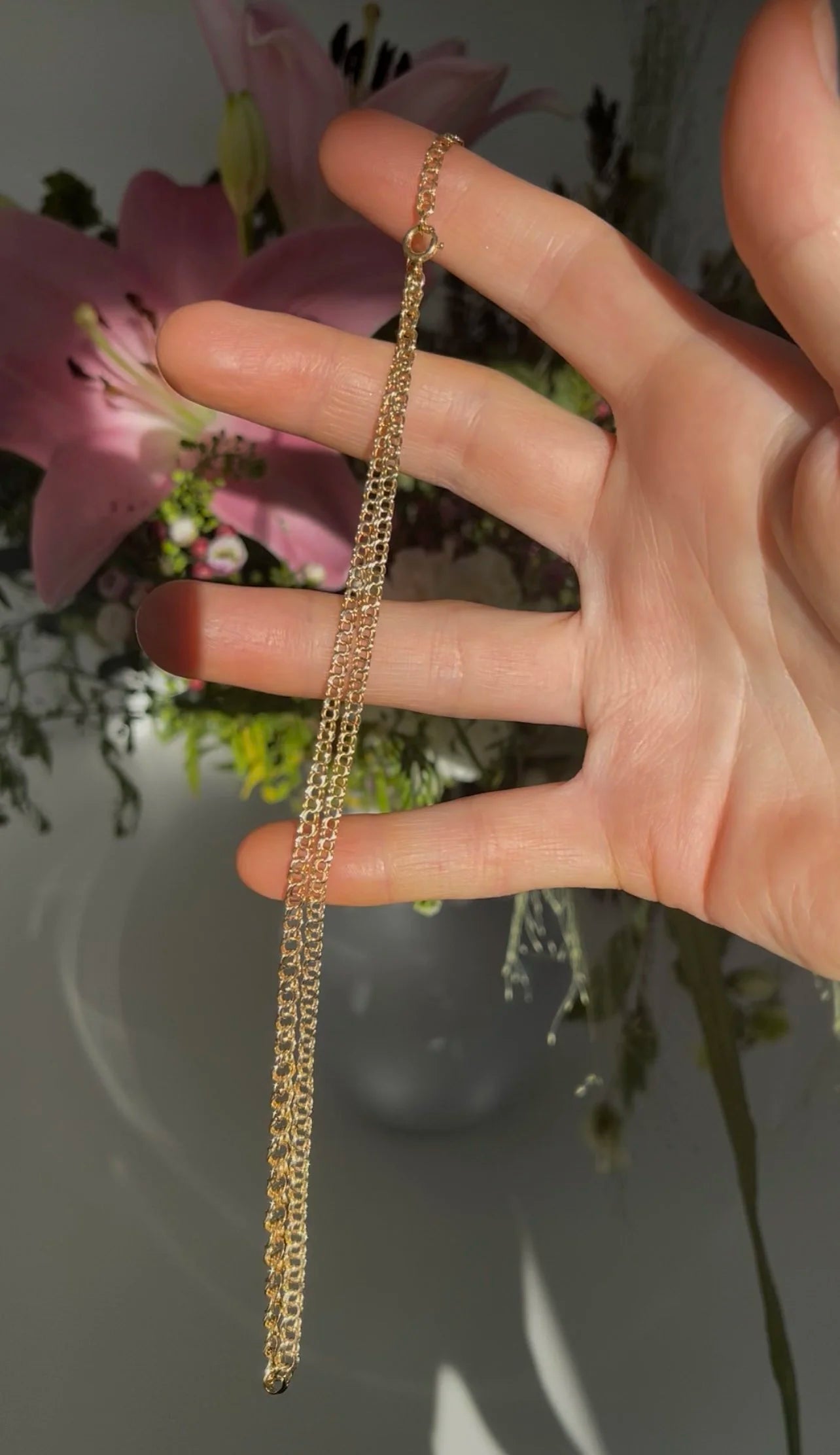 Stunning 6 mm Bismarck Chain 16.8 Inches 18K Gold