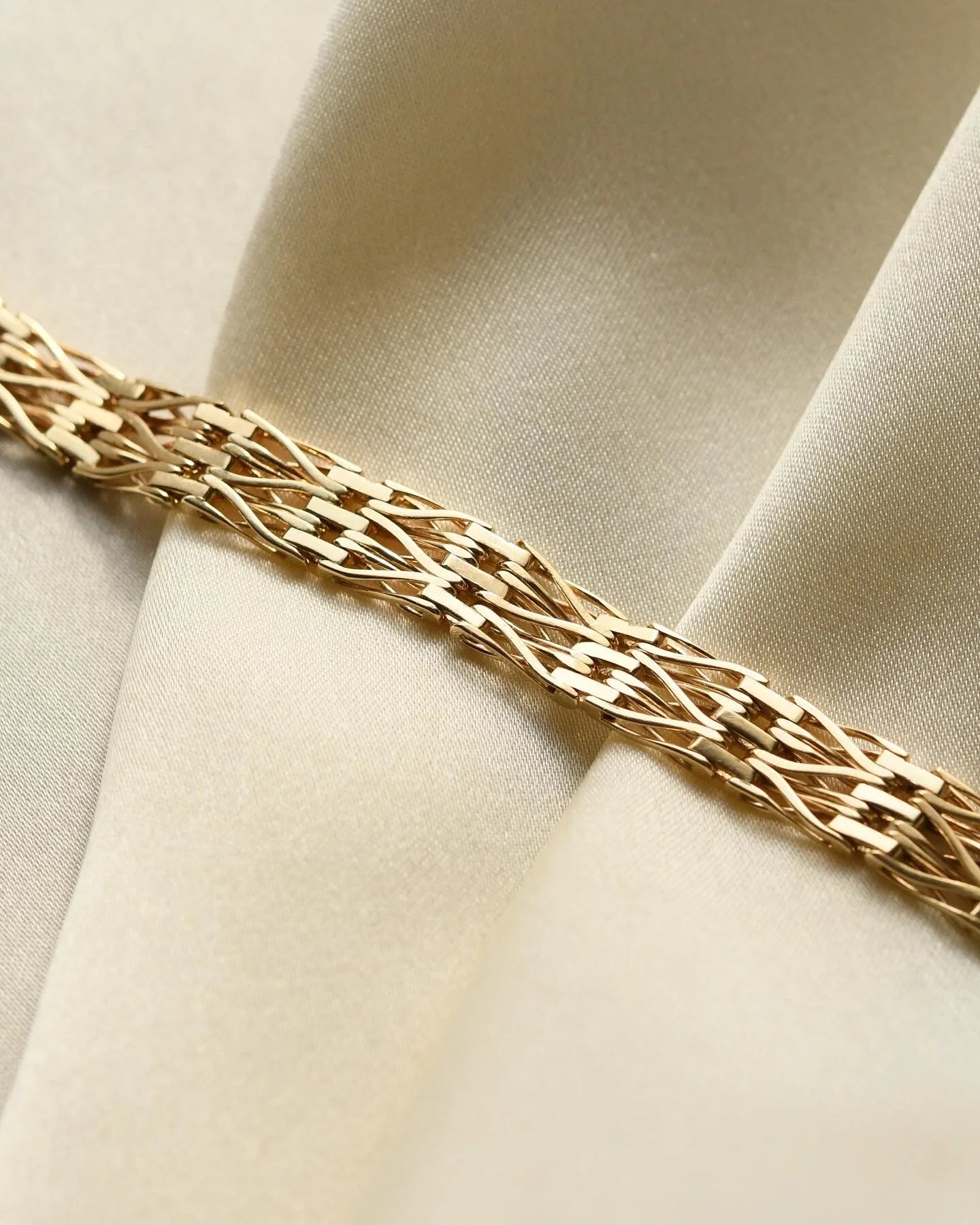 Stunning Danish Vintage Bracelet 14K Gold 1960s
