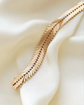 Rare Wider Danish Geneva Vintage Bracelet 14K Gold 1970