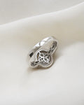 Stunning White Gold  Diamond Compass Set Dream Ring 18K White Gold