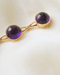 Extraordinary Swedish Amethyst Cabochon Bracelet 18K Gold 1966