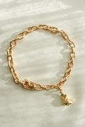 The Little Mermaid Sizeable Anchor Bracelet 14K Rose Toned Gold 1960s