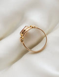 Super Cool Antique Signet Agate Ring 18K Gold 1890s