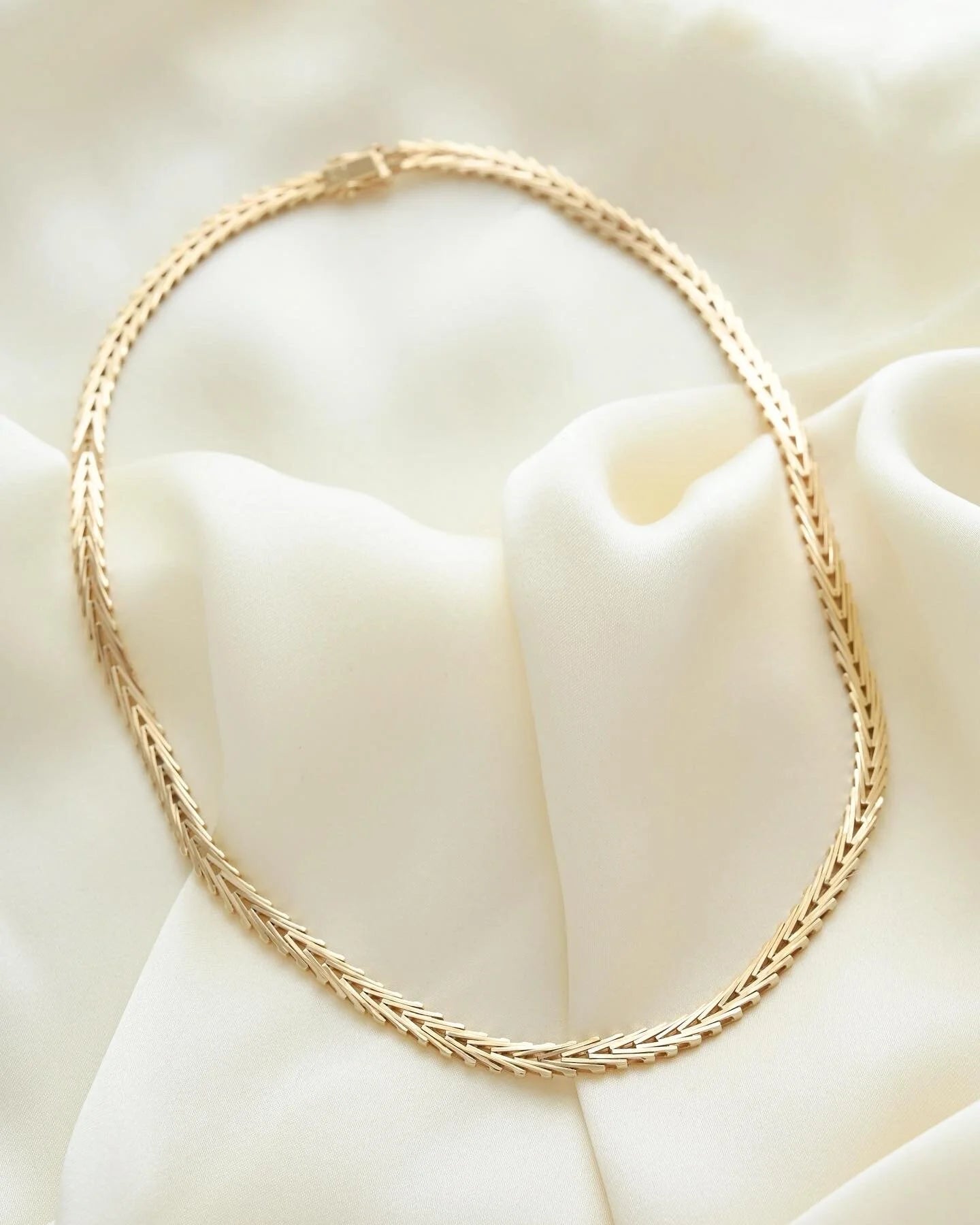 The Last Danish Geneva Link Necklace 14K Gold 1960