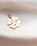 Big Vintage Lucky Pendant w Big Jump Ring Bale 18K Gold