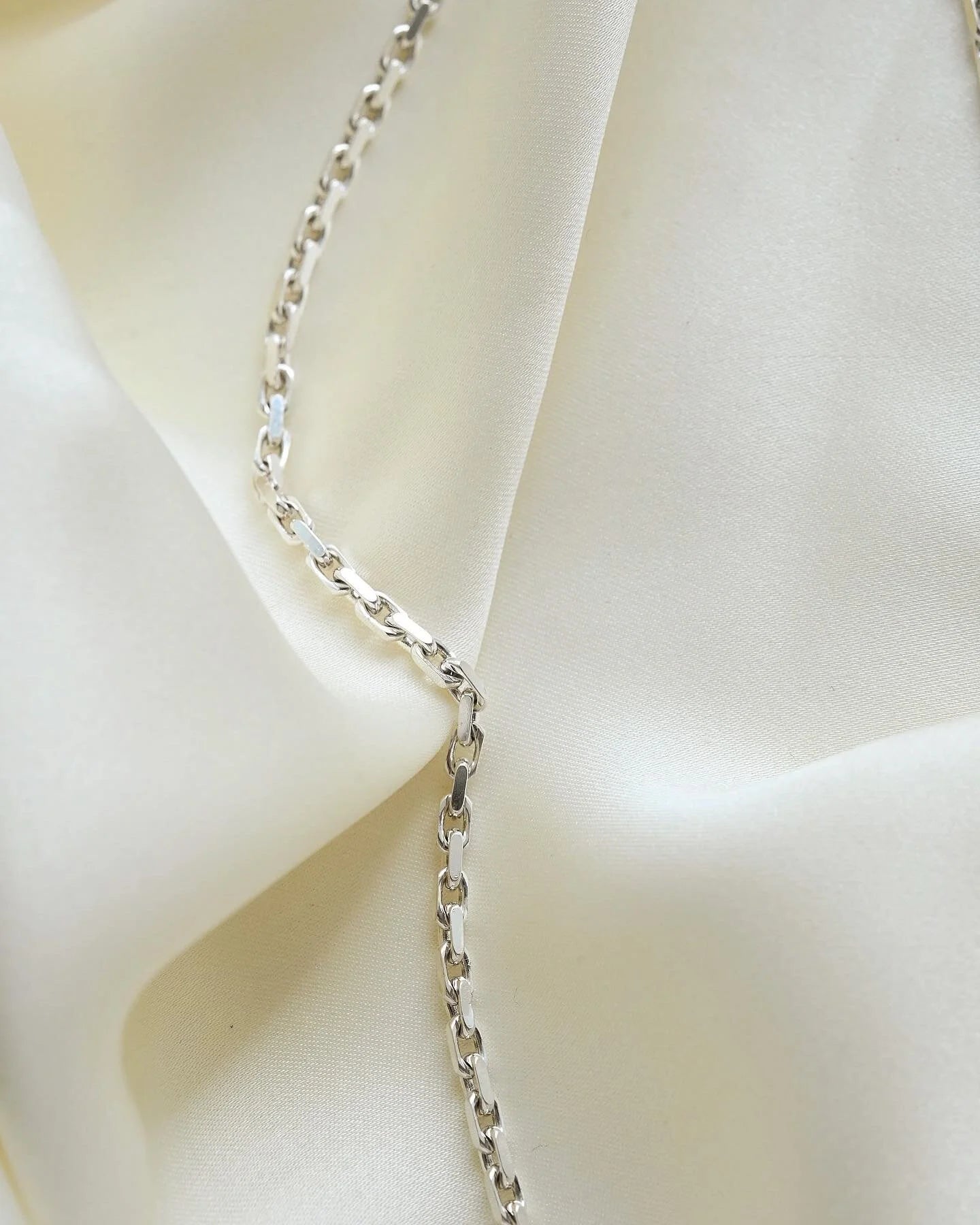 Super Pretty Long Anchor Link Chain Sterling Silver