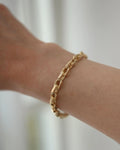 Gorg Heavy Danish Vintage Anchor Link Bracelet 14K Gold 1970s
