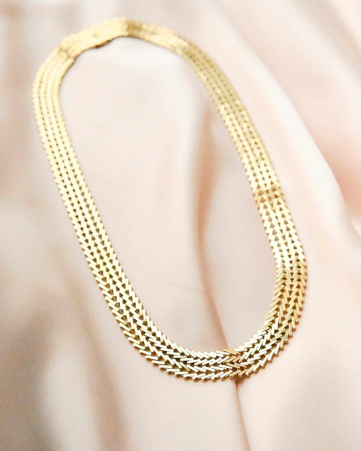 Big Magical 42 grams Danish Vintage Masterpiece Necklace 1960 14K Gold