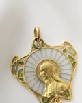 Out Of This World Amazing Pliqué A Jour Enamel Pendant 18K Gold 1910s
