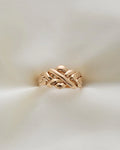 Rare Vintage Puzzle Ring Size 8 US 18K Rose Gold