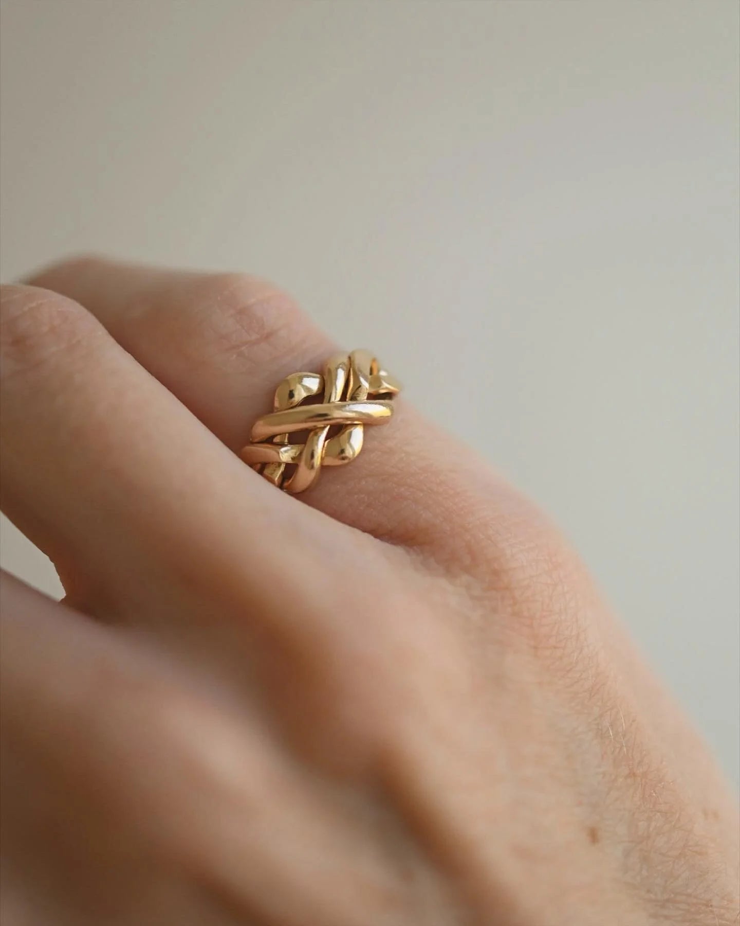 Rare Vintage Puzzle Ring 6.5 US 14K Gold