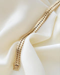 Beautiful Classic Danish Geneva Link Bracelet 14K Gold 1960s