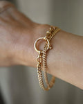16 Inches Heavy 25 Grams Antique Watch Chain Necklace or Double Wrap Bracelet 18K Gold 1900