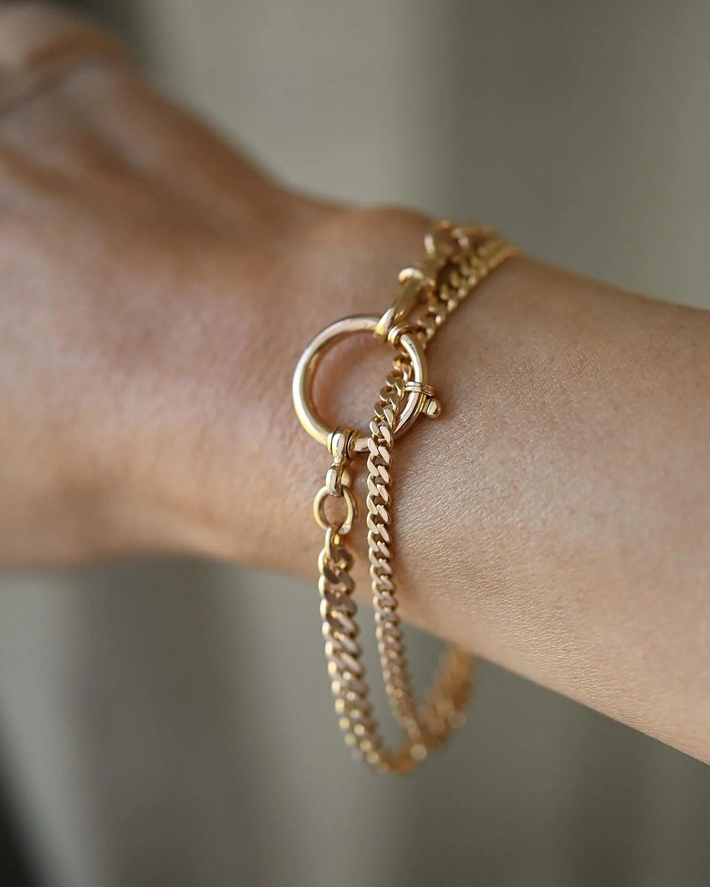 16 Inches Heavy 25 Grams Antique Watch Chain Necklace or Double Wrap Bracelet 18K Gold 1900