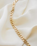 The Ultimate Heavy Vintage Curb Link Necklace 14K Gold