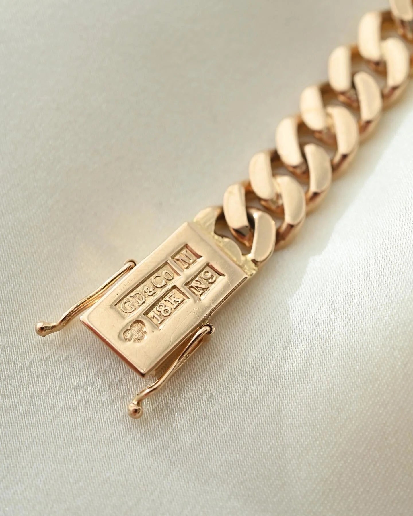 Rosy Toned 1963 Curb Link Bracelet 18K Gold