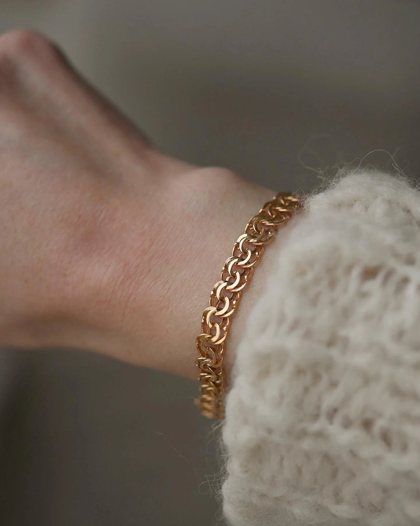 Stunning Swedish Link Bracelet Fully Hallmarked 18K Gold 1968