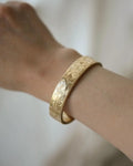 Danish Engraved Bangle by Carl Anton Koch 14K Gold