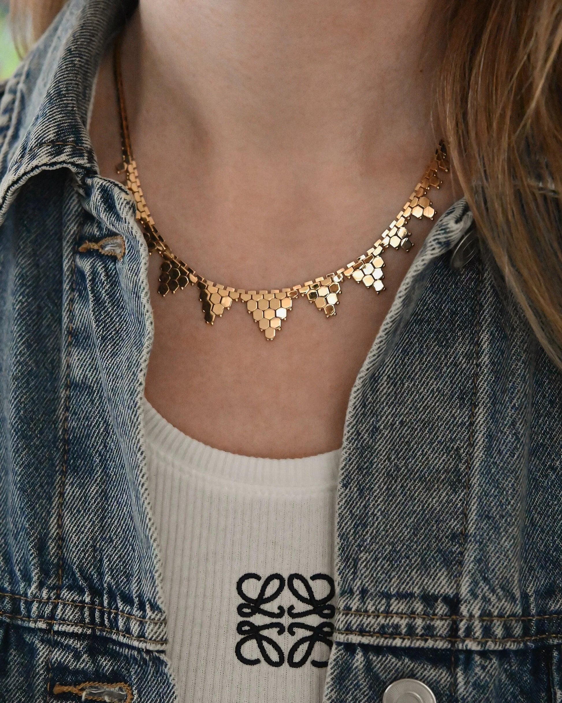 Incredible Sexy Italian Vintage Necklace 18K Gold