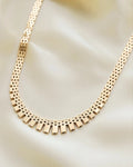 Beautiful Danish Brick Link Necklace by John Viggo Andersen 14K Gold 1960s