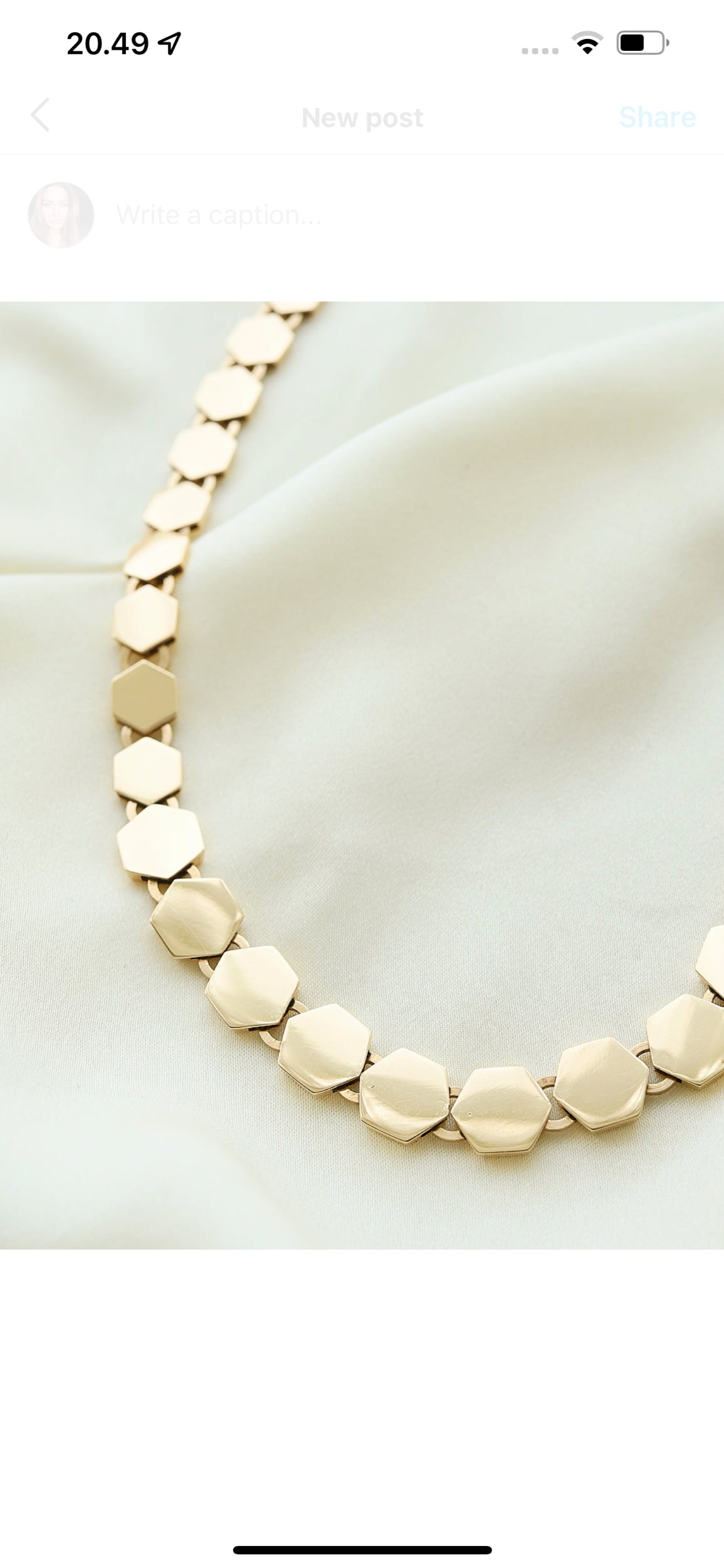 Big Stunning Danish Vintage Necklace 14K Gold 1960