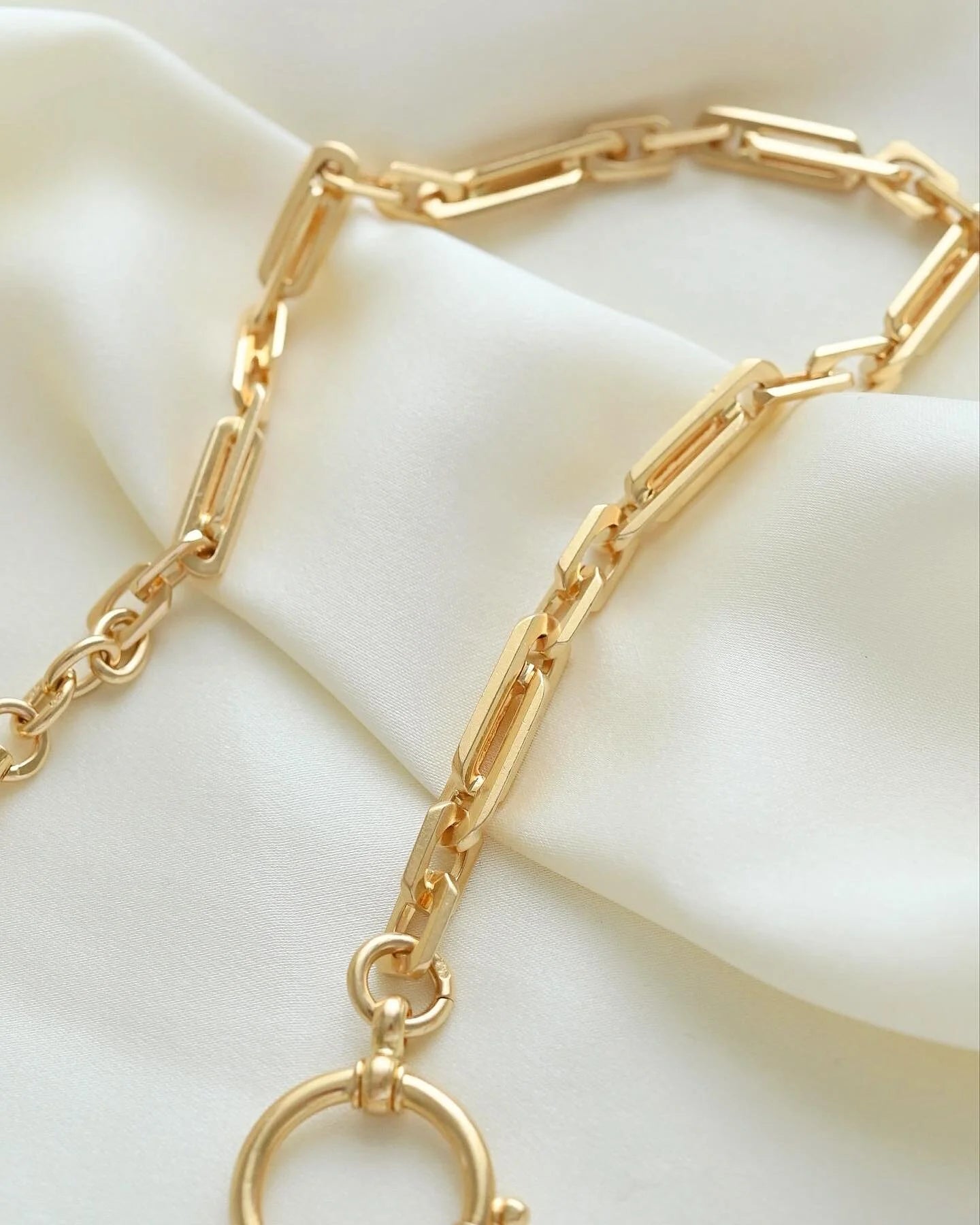 Sublime Antique Swedish Fancy Link Watch Chain 18K Gold
