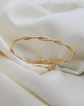 Sublime Danish Twisted Vintage Bangle 18K Gold