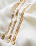 Heavy 22 Grams Swedish Vintage Fox Tail Link Bracelet 18K Gold 1988