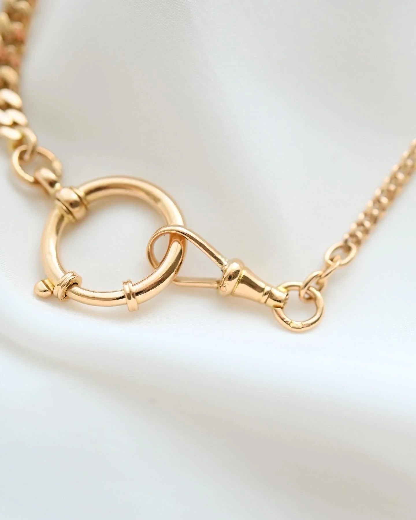 16 Inches Heavy 25 Grams Antique Watch Chain Necklace or Double Wrap Bracelet 18K Gold 1900