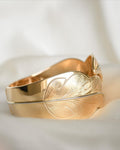 Dream Flower Cuff 18K Solid Gold 1957