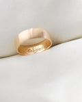 Soft Textured Swedish Vintage Wedding Band 18K Gold