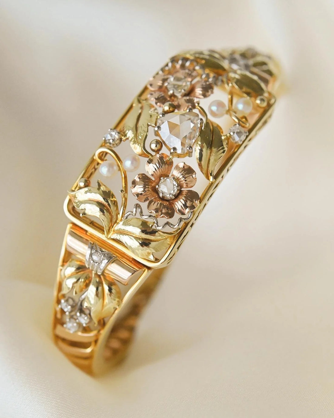 Once in A Lifetime Antique Belle Epoque Diamond Bracelet 18K Gold 1910s