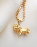 Big Swedish Vintage Leo Pendant 18K Gold 1960