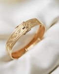 Antique Engraved Vintage Bangle 18K Gold