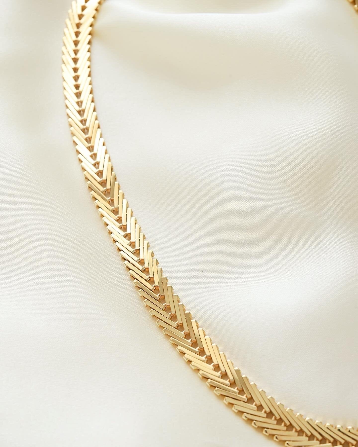 Special Release! (Number 5) Sublime 43 Grams Danish Vintage Geneva Link Necklace 14K Gold 1960
