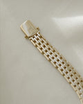 Stunning Danish Vintage Brick Link Bracelet 14K Gold