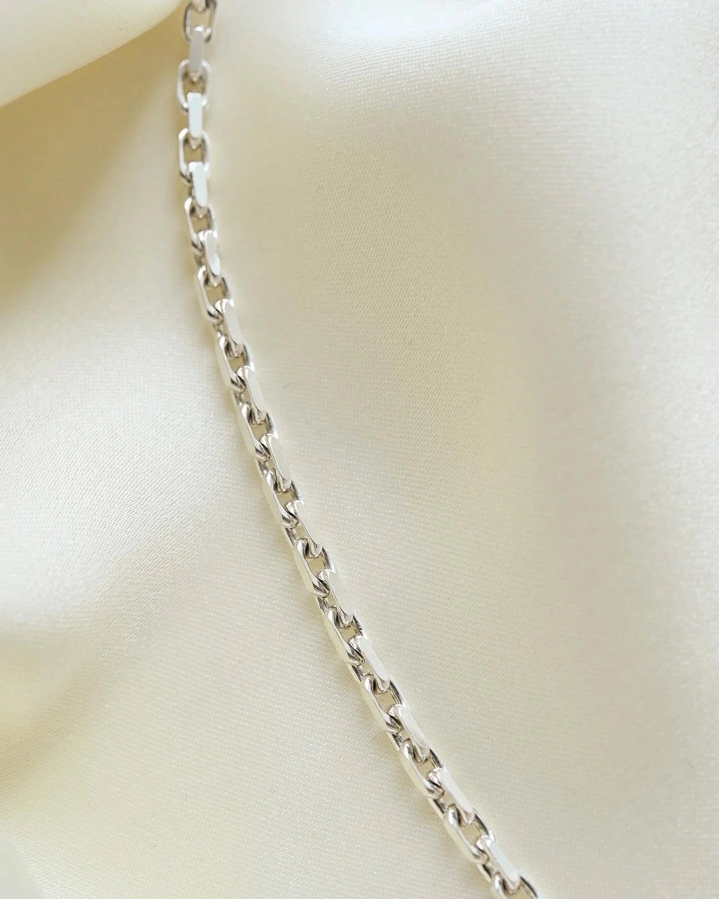 Super Pretty Long Anchor Link Chain Sterling Silver