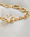 Adorable Engraved Antique Link Bracelet 18K Gold 1910s