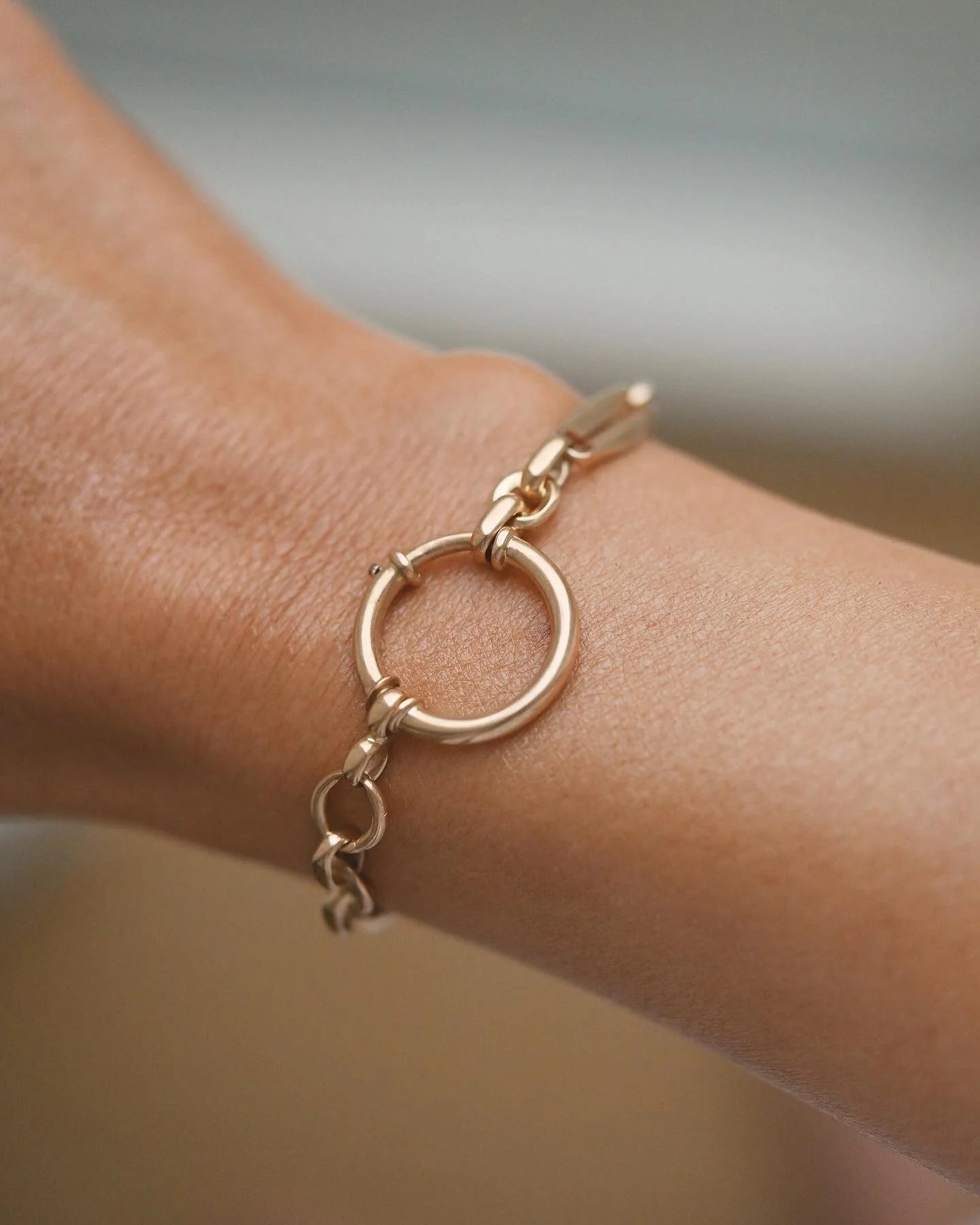 Glowing Perfect Antique Watch Chain Bracelet 14K Rose Gold 1920s