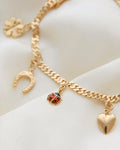 Special Good Luck Charm Bracelet 18K Gold 1950