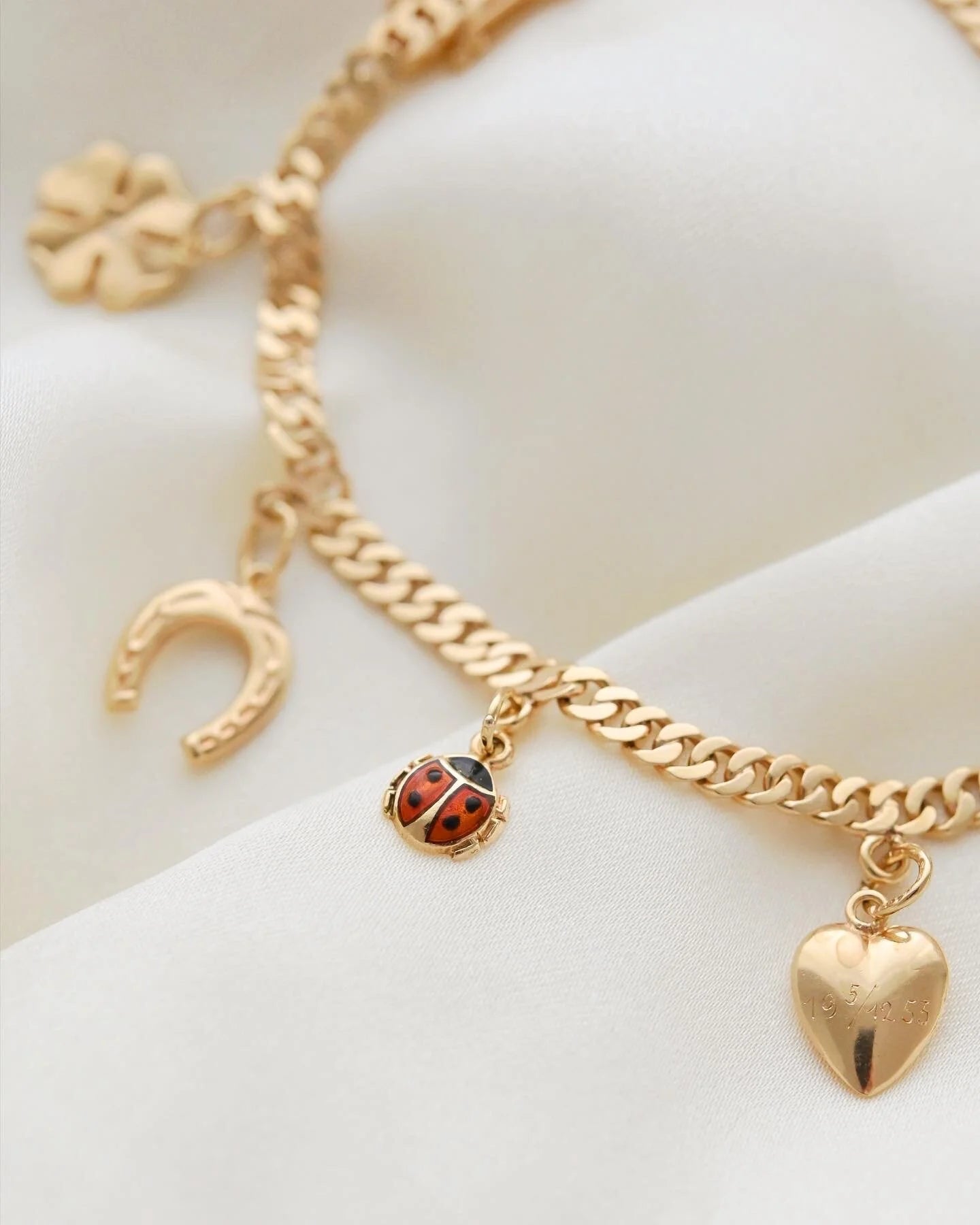 Special Good Luck Charm Bracelet 18K Gold 1950