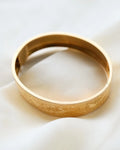 Exquisite Rare Antique French Engraved Bangle 18K Gold Paris 18/1900s