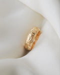 Antique 81 Year Old Engraved Wedding Band 18K Gold 1941