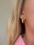 Ultra Shiny Vintage Hoop Earrings 18K Gold